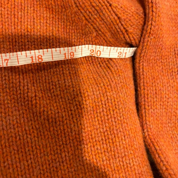 LL Bean Cardigan Women M Wool Blend Cable Knit Button Stretch Sweater Country - Picture 4 of 8